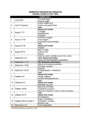 English Worksheet: scheme of work