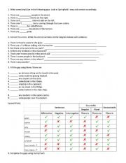 English Worksheet: quantifiers