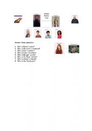 English Worksheet: Jessie family tree