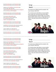 English Worksheet: The beatles