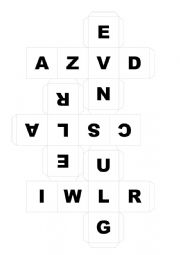 Boggle Game Printable Dices