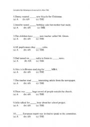 English Worksheet: Worksheets