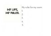 English Worksheet: My room my rules