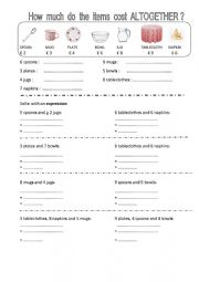 English Worksheet: SOLVE MATHEMATICS PROBLEMS BY AN EXPRESSION