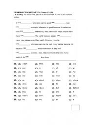 English Worksheet: grammar exercise