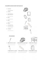 English Worksheet: SPelling and vocabulary