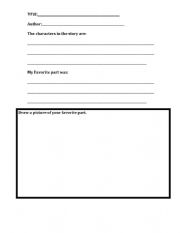 English Worksheet: Book Summary