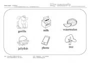 English Worksheet: Coloring the Things 