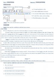 English Worksheet: reading and writing 1as literary stream
