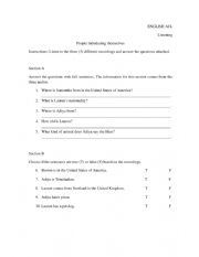 English Worksheet: Nacionalities