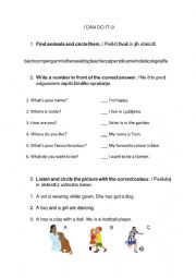 English Worksheet: i CAN DO IT