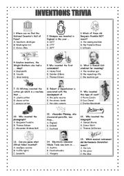 English Worksheet: Inventions Trivia