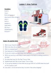 English Worksheet: shoe fashion