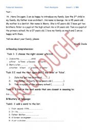 English Worksheet: Tutorial session