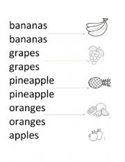 English Worksheet: Fruits 1