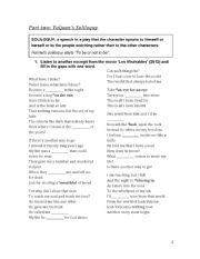 English Worksheet: Watching and Listening activity - Les Miserables (2012) (Part two)