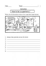 English Worksheet: Instructions Essay 
