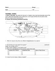 Geography: Thermal Zones Exercise