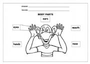 Face and Body Parts - 2 pages 