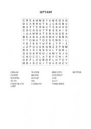 Food crossword puzzle