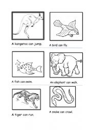 English Worksheet: Animal movement