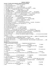 English Worksheet: gerund and infinitives