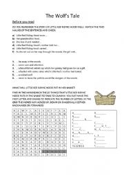 English Worksheet: The Wolf�s Tale