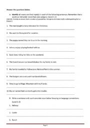 English Worksheet: ESL Grammar - Grade 6 