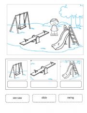 English Worksheet: things at the playground