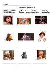 Ratatouille Character Matching 