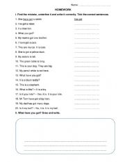 English Worksheet: Review exercise