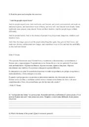 English Worksheet: And The People Stayed Home - COVID19 poem
