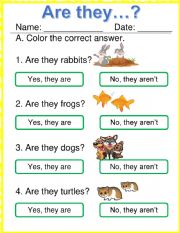 English Worksheet: ARE THEY DOGS?