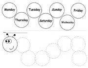 English Worksheet: days of the week cut out