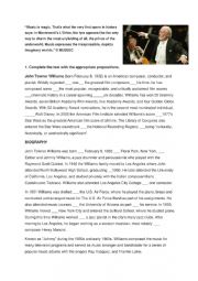 English Worksheet: John T. Williams - movie scores