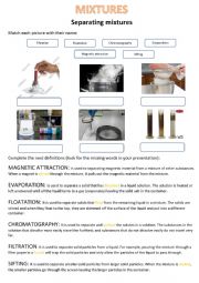 English worksheets: Mixtures