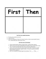 English worksheet: First Then 