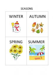 English Worksheet: seasons