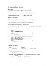 ELF MOVIE WORKSHEET