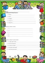 English Worksheet: Reading and Writing Numbers