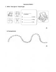 English Worksheet: Revision - English adventure