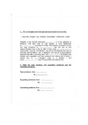 English Worksheet: Descriptive Paragraph 