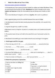 English Worksheet: Pirates of the Carribean