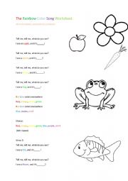 English Worksheet: Color Worksheet
