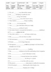 English Worksheet: gerund or infinitive