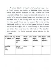 English Worksheet: SPELLING