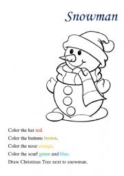 Colour the Snowman