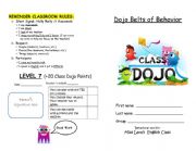 English Worksheet: Dojo booklet