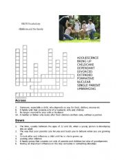 English Worksheet: IELTS Vocabulary: Children and the Family