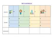English Worksheet: My calendar